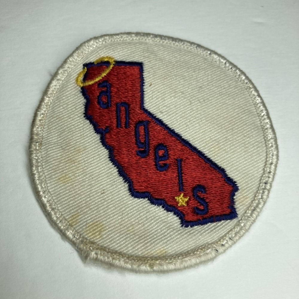 Vintage MLB Los‎ Angeles Angels Patch 2  1/2 Inch Circle California State 1960's